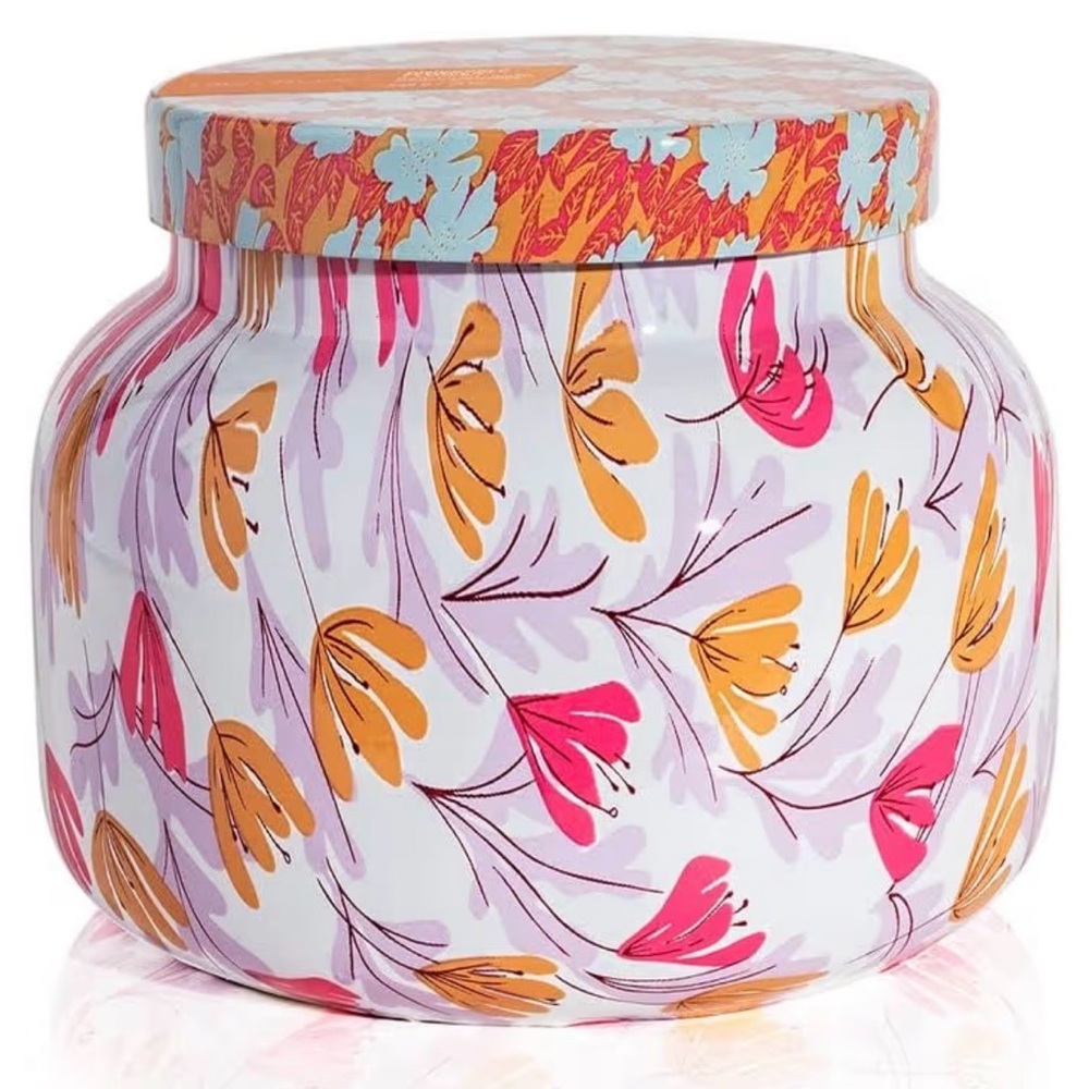 Capri Blue Scented Candles - Pattern Play Glass Jar  (Pineapple Flower, 19 oz)